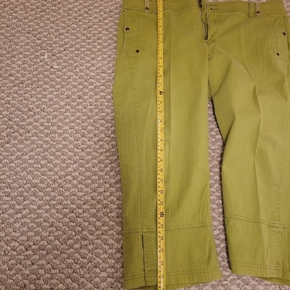 Tribal Lime Green Capri Pants for Women Size 14 - Picture 2 of 7